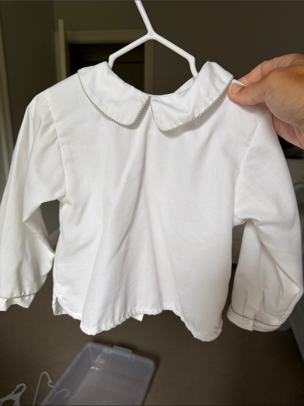 Classic White Peter Pan Collar Shirt for Kids